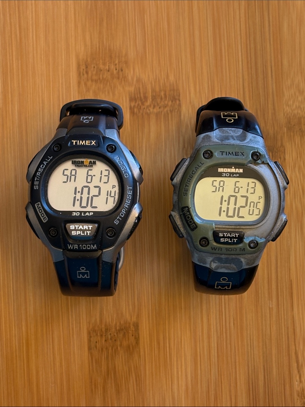 Timex Black Digital Dual Sport Watches with Black Straps